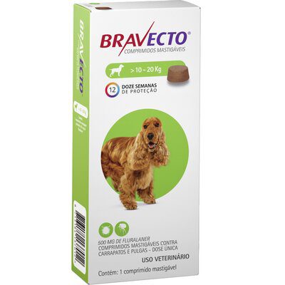 Antipulgas e Carrapatos MSD Bravecto para Cães de 10 a 20 Kg