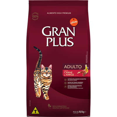Ração GranPlus Carne e Arroz para Gatos Adultos