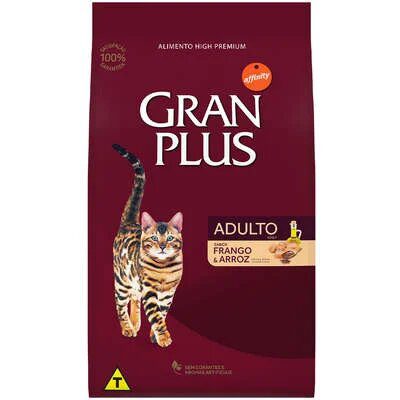 Ração Gran Plus Frango e Arroz para Gatos Adultos