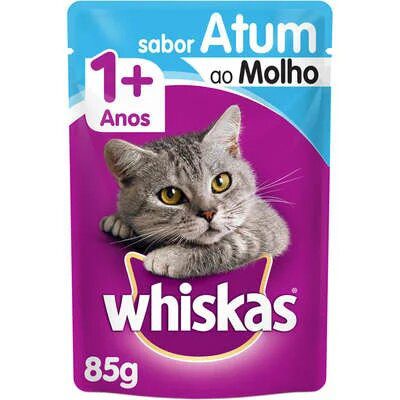 Ração Úmida Whiskas Sachê Atum ao Molho para Gatos Adultos