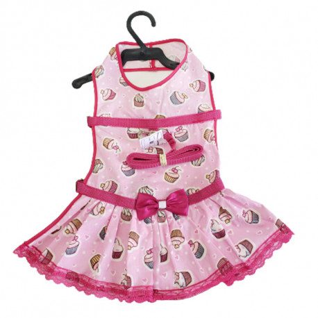 Vestido Coleira Peitoral p/ Cachorro